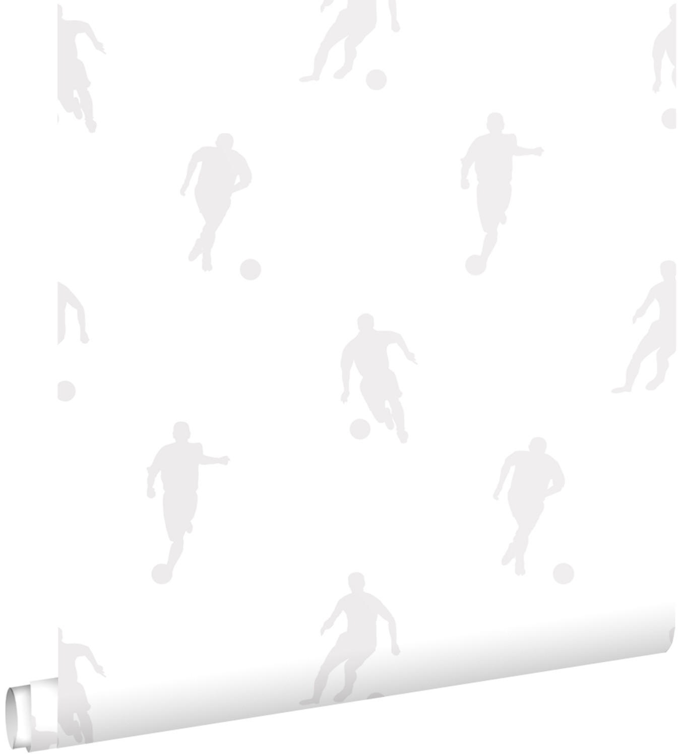 TAPETE Fußballspieler 53 cm x 10.05 m - Weiß, Papier (53/0.1cm) - ESTAhome