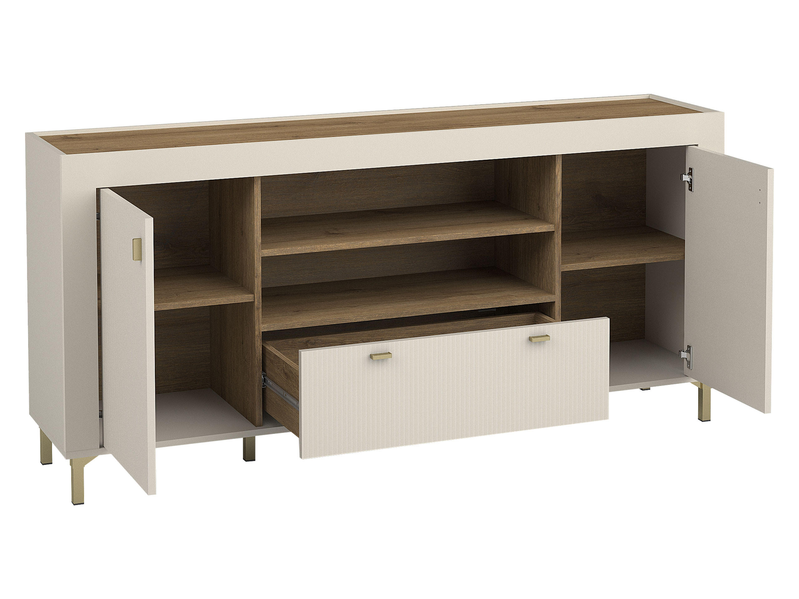 Thumbnail - Mirjan24 Sideboard, Kaschmir, Holzwerkstoff, 1 Schubladen, Rechteckig, 177x84x40 cm, Wohnzimmer, Kommoden & Sideboards, ...