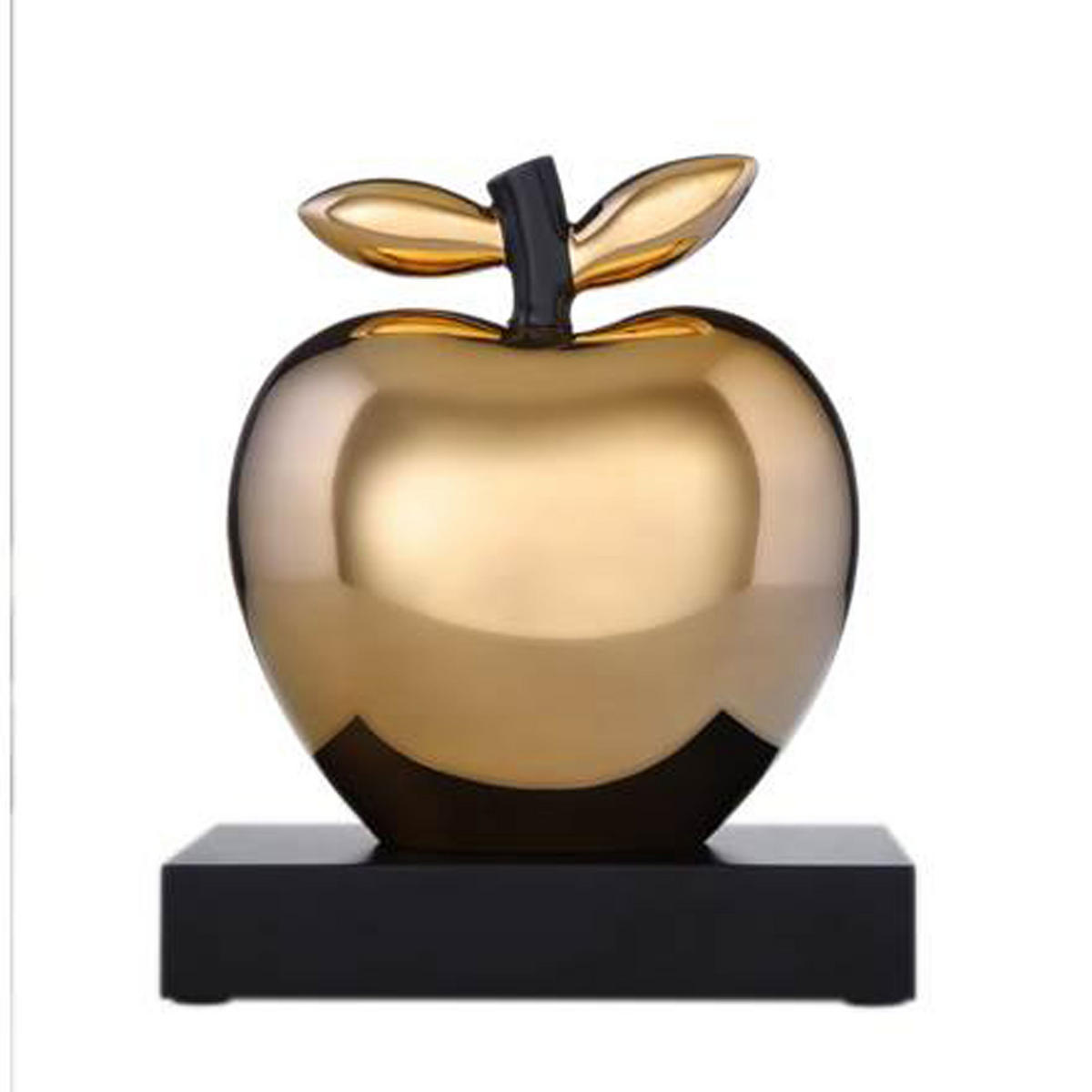 DEKO-OBJEKT APFEL "21 CARAT" Studio 8 Art & Apple gold 28 cm - Goldfarben, Keramik (14/28/24.5cm) - Goebel