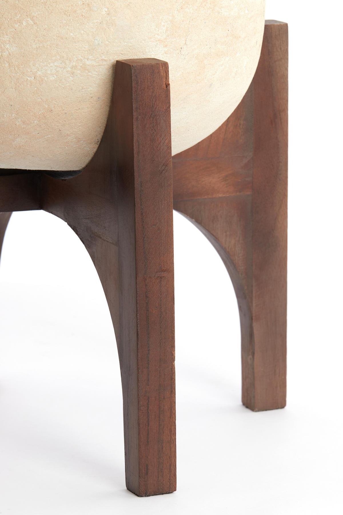 TOPF Karuna Weiß 44/44/53 cm - Weiß, Metall (53cm) - Light & Living