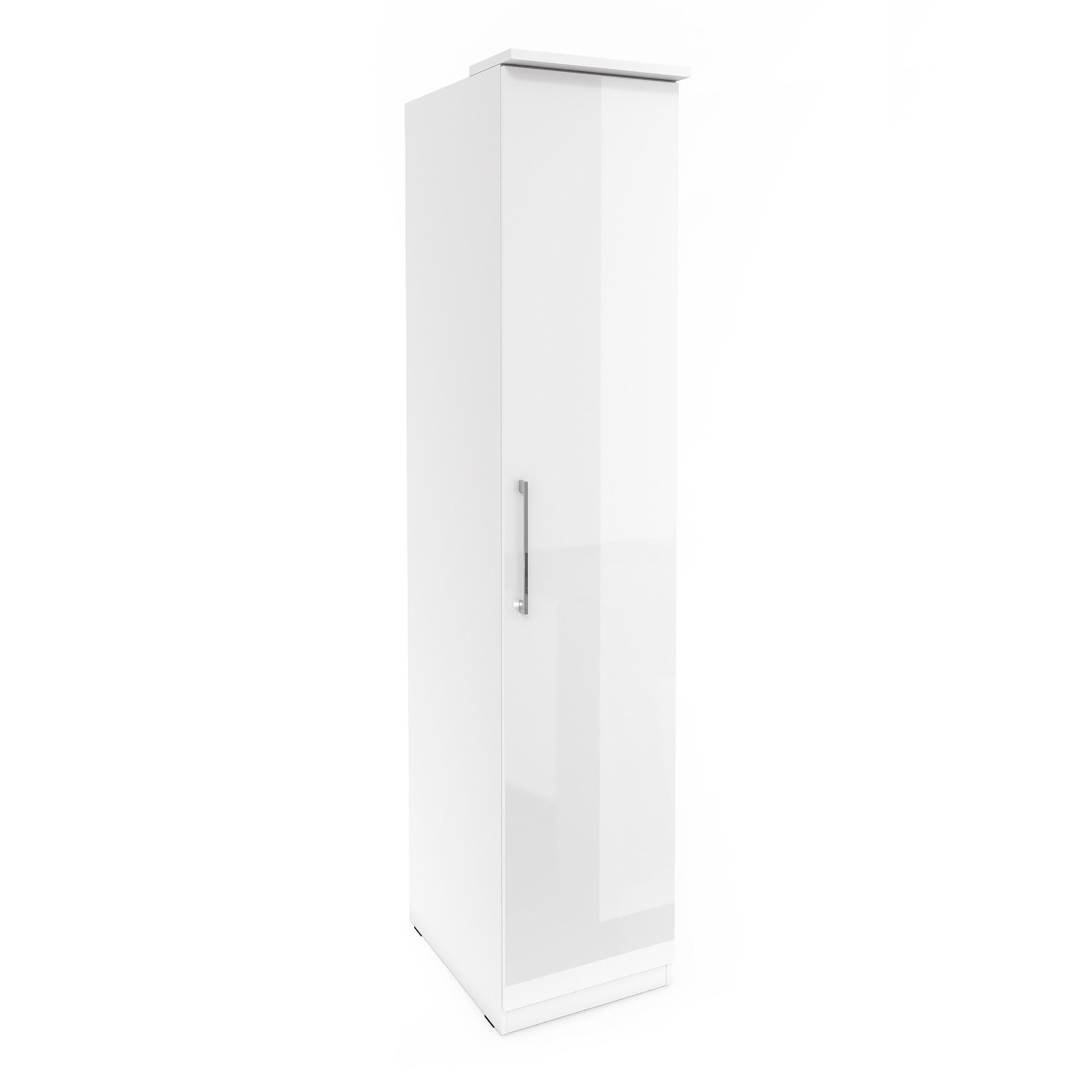 DREHTÜRENSCHRANK OTTIMA 45/217/63 cm 1-türig Weiß - Weiß, Holzwerkstoff (45/217/63cm) - MASSENO