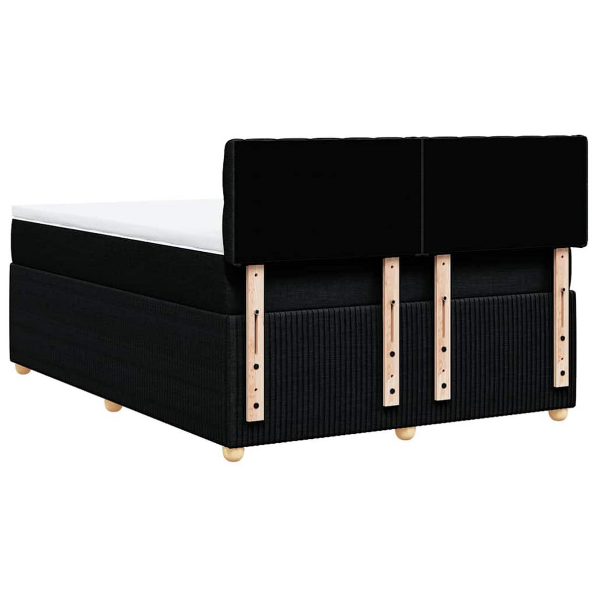 BOXSPRINGBETT 160/200 Cm Schwarz Gewebe - Schwarz, Textil (160/200cm) - vidaXL