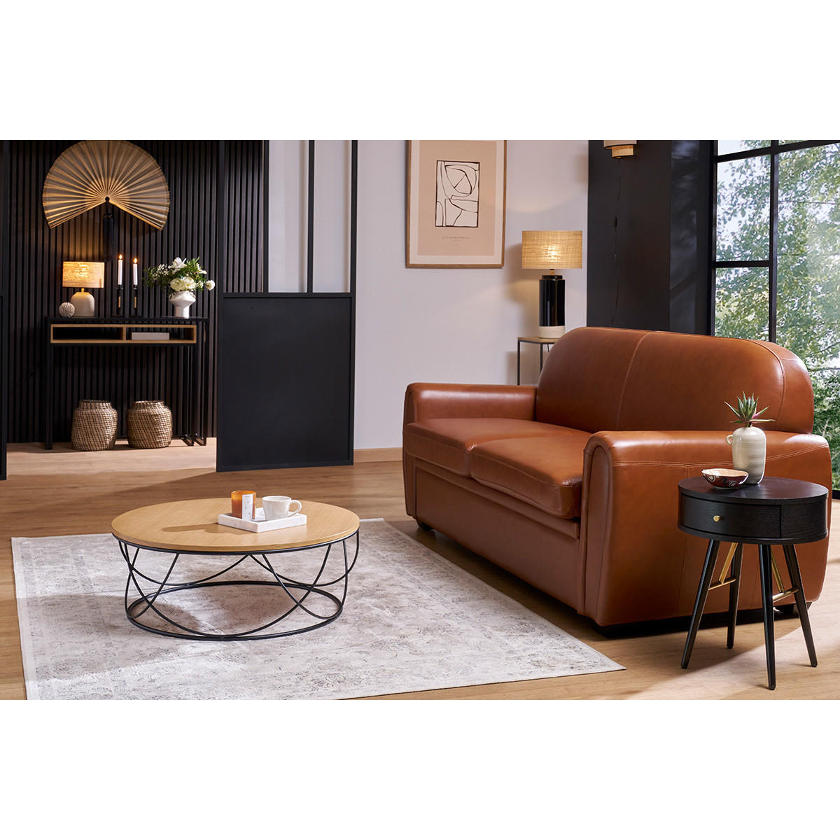 TEPPICH Viskose Graues Muster 160x230 cm RYAD - Grau, Textil (160/230cm) - Miliboo