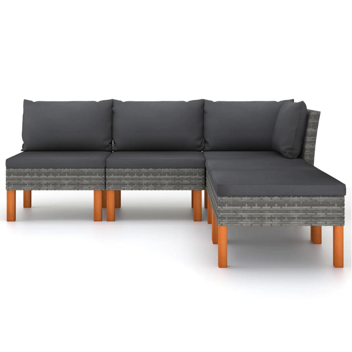 GARTENSET Yaukie 5-teilig - Grau, Metall - Nettlife
