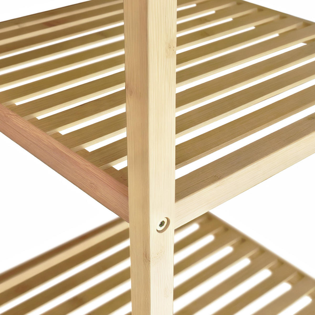 BADREGAL Neuss M 36x36x112cm Holz Natura Badezimmer-Aufbewahrungsregal - Naturfarben, Holz (36/112/36cm) - DELUKE