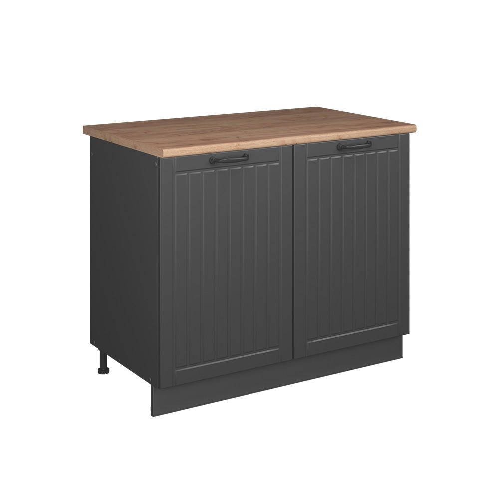 DISKBÄNKSSKÅP Fame-Line, Mörkgrå/antracit, 100 cm, AP Oak Mörkgrå, Antracit 82/100/60 cm
