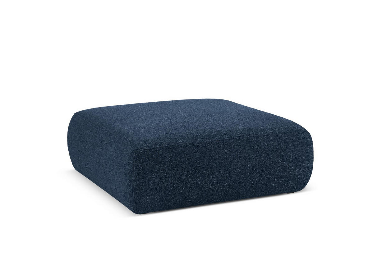 POUF Molino aus Boucle dunkelblau - Dunkelblau, Textil (100/36/100cm) - Micadoni