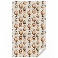 KINDERTAPETE - Safari - Heißluftballons - Taupe - 160x280 cm - Beige, Papier (160/280cm) - OnlyWow