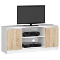 TV-ELEMENT Weiß, Sonoma Eiche 45.5x40x55 cm - Weiß/Sonoma Eiche, Holzwerkstoff (45.5/55/40cm) - Akord