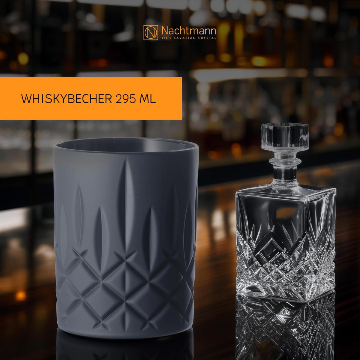 WHISKYGLÄSER Noblesse Black Edition schwarz 295 ml 2er Set - Schwarz, Glas (0.295L) - Nachtmann