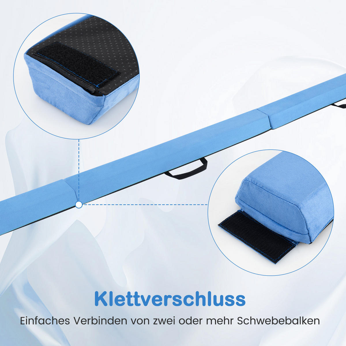 SCHWEBEBALKEN Blau - Blau, Textil (15/210cm) - COSTWAY