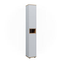 BADSCHRANK Didi Weiß/Artisan 30 x 192 cm mit 2 Türen - Weiß, Holzwerkstoff (30/192/30cm) - Vicco