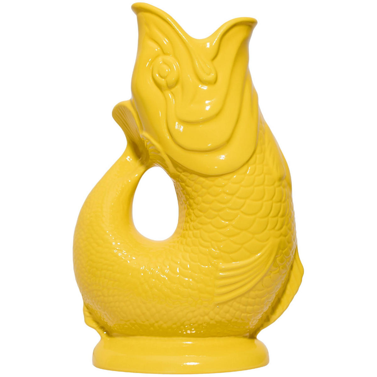 KARAFFE mit „Gluck-Gluck“-Geräusch 27,5/17/9,5 cm - Hellgelb, Keramik (1.2L) - Gluckigluck