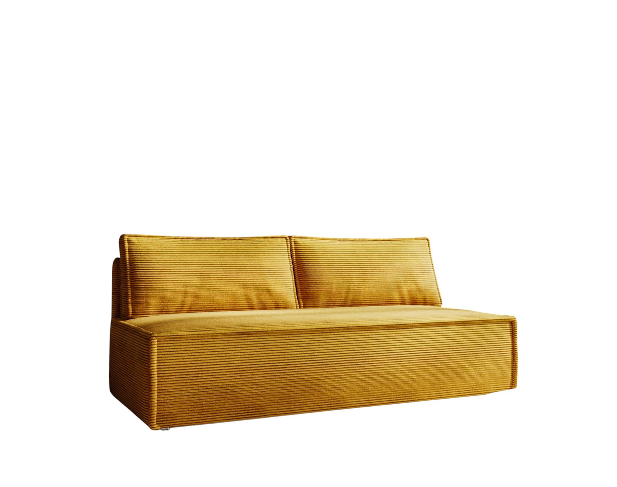 SCHLAFSOFA Amanda In Zoom - Currygelb, Holzwerkstoff/Textil (200/89/100cm) - Fun Möbel