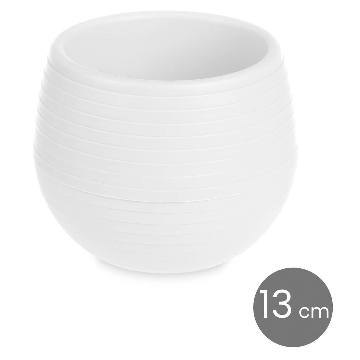 BLUMENTOPF Selbstbewässernd Kunststoff 14 cm, 3er-Set - Weiß, Kunststoff (14/14cm)