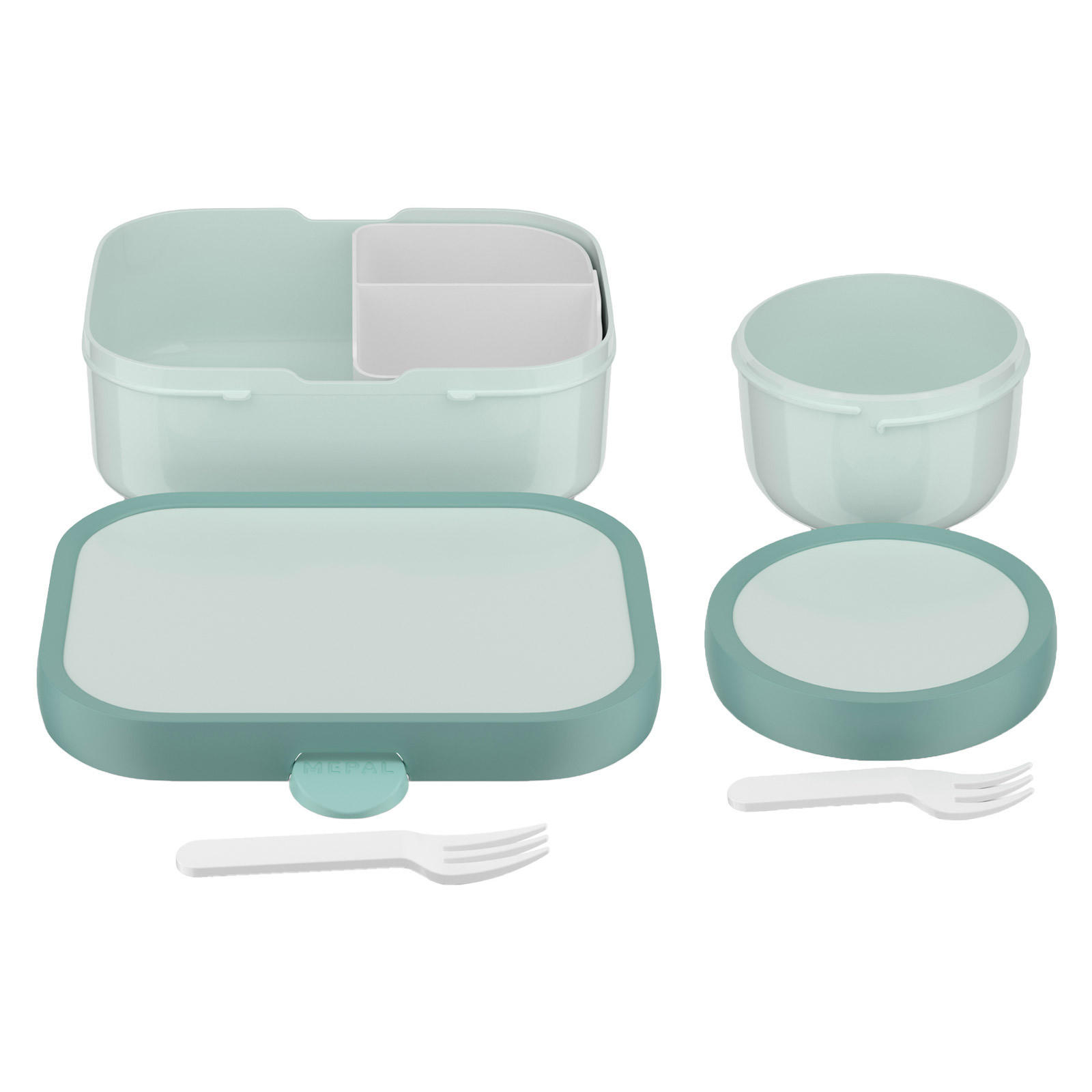 OBST- UND BENTOBOX Campus (2025) Cool Mint 300 & 750 ml 2er Set - Mintgrün, Kunststoff (1/1/1cm) - Mepal