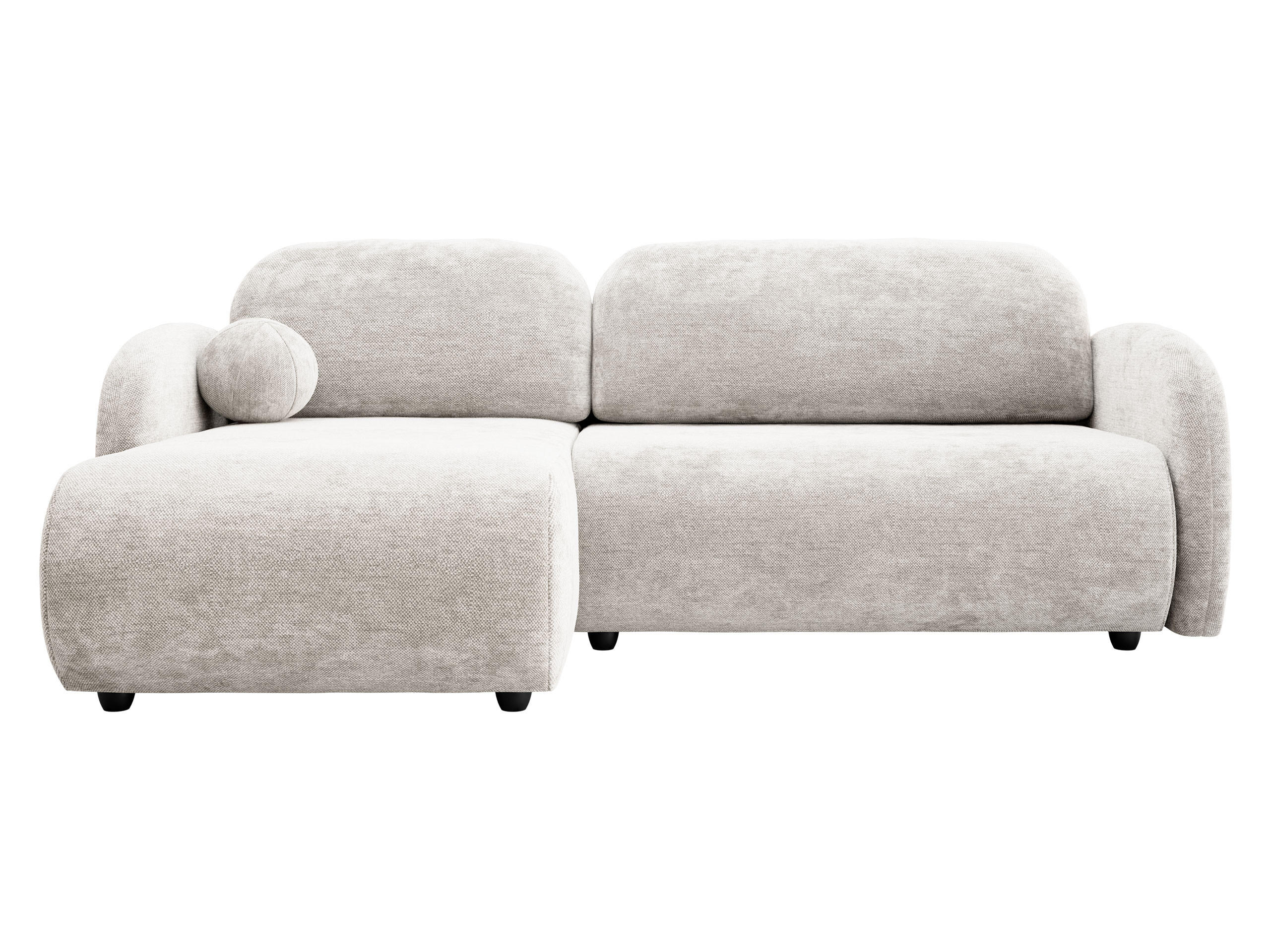 ECKSOFA Dream L - Schwarz/Naturfarben, Holz/Kunststoff (233/160cm) - MIRJAN24