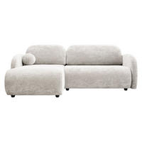 ECKSOFA Dream L - Schwarz/Naturfarben, Holz/Kunststoff (233/160cm) - MIRJAN24