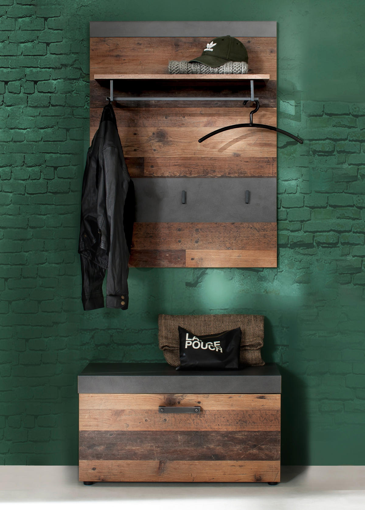 GARDEROBE Braun - Braun, Holzwerkstoff (80/192/37cm) - ebuy24