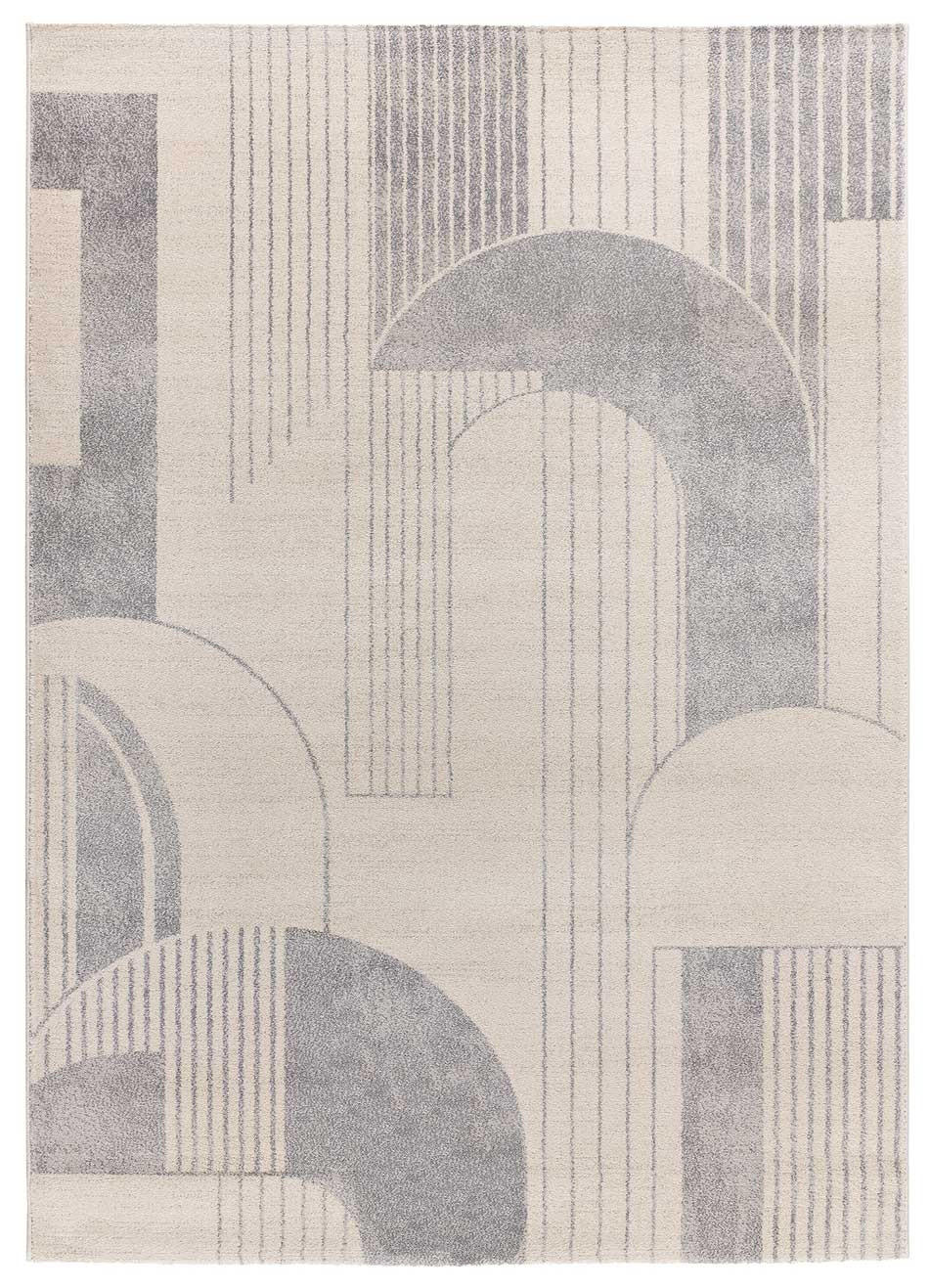 Atticgo Webteppich Beige, Grau 80x150 cm