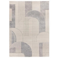 WEBTEPPICH beige und grau Porto 160/230 cm - Beige/Grau, Naturmaterialien/Textil (160/230cm) - Atticgo