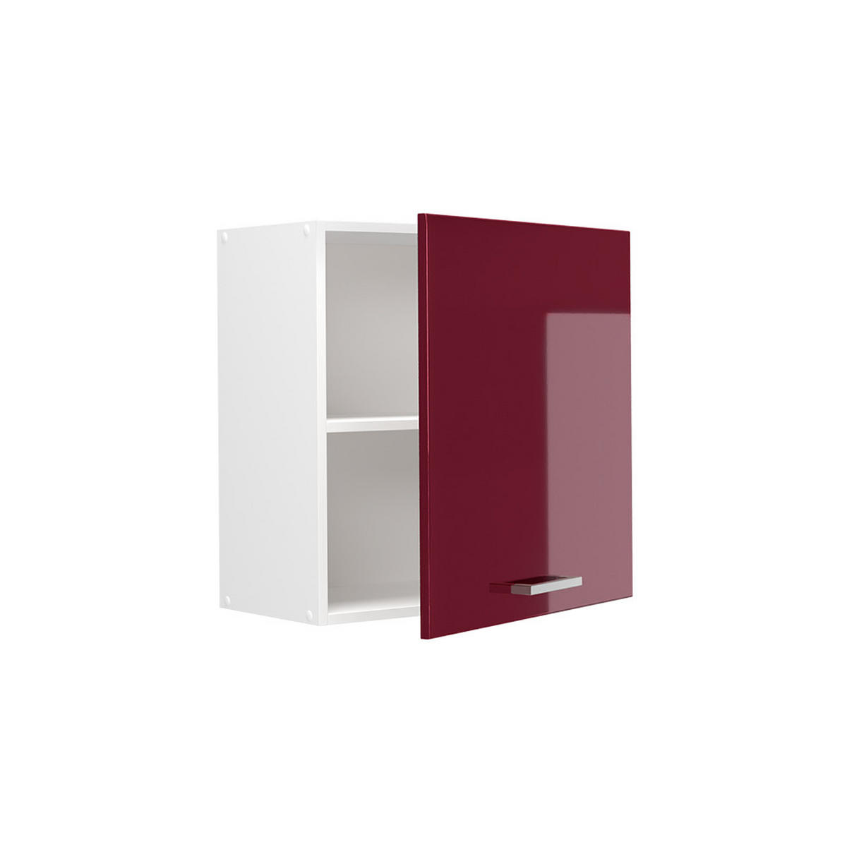 HÄNGESCHRANK R-Line, Rot Hochglanz, 60 cm mit 1 Tür - Rot/Weiß, Holzwerkstoff (60/60/31cm) - Vicco