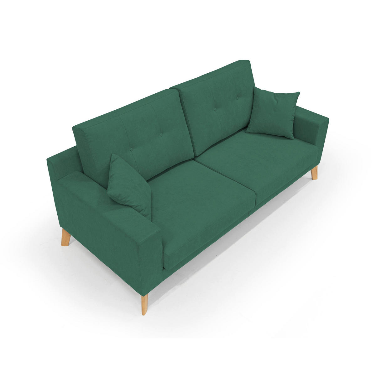LINEARSOFA Danish - Grün, Textil (206/95/91cm) - Divani.store