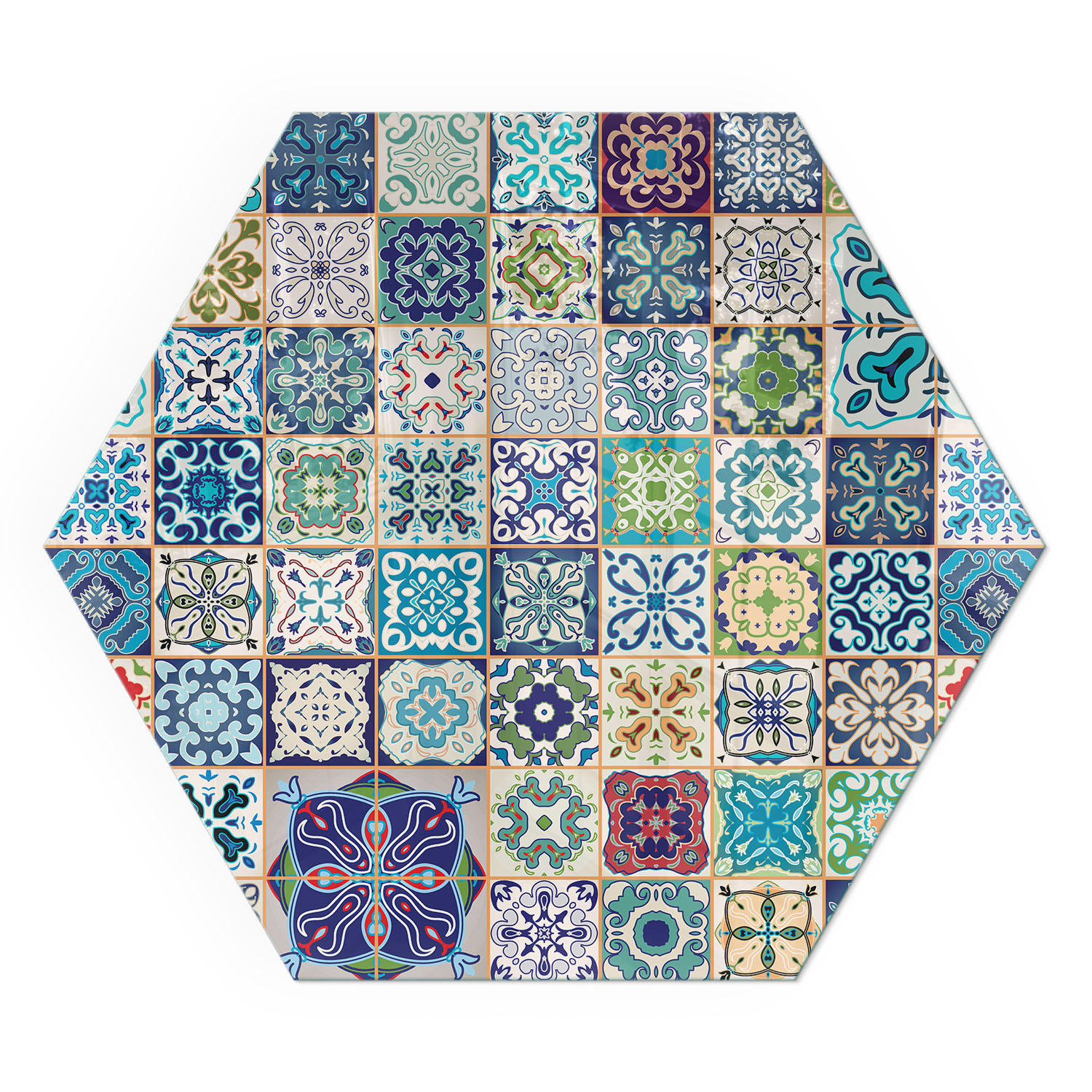 GLASPLATTE für Kamin h40 cm - Blau, Glas (40/40/0.4cm) - TULUP