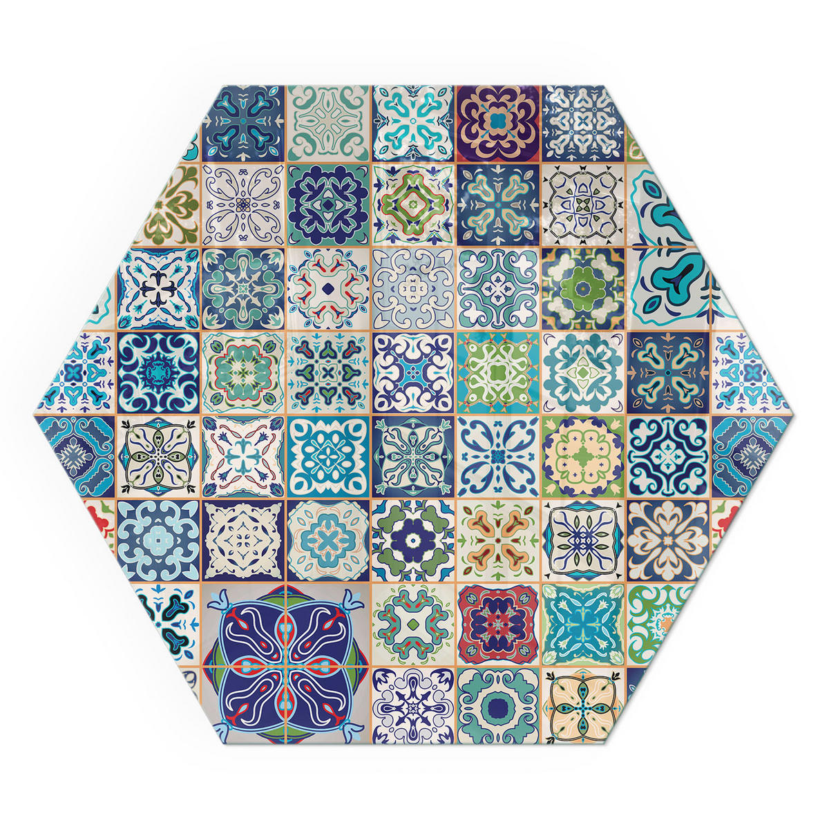 GLASPLATTE für Kamin h40 cm - Blau, Glas (40/40/0.4cm) - TULUP