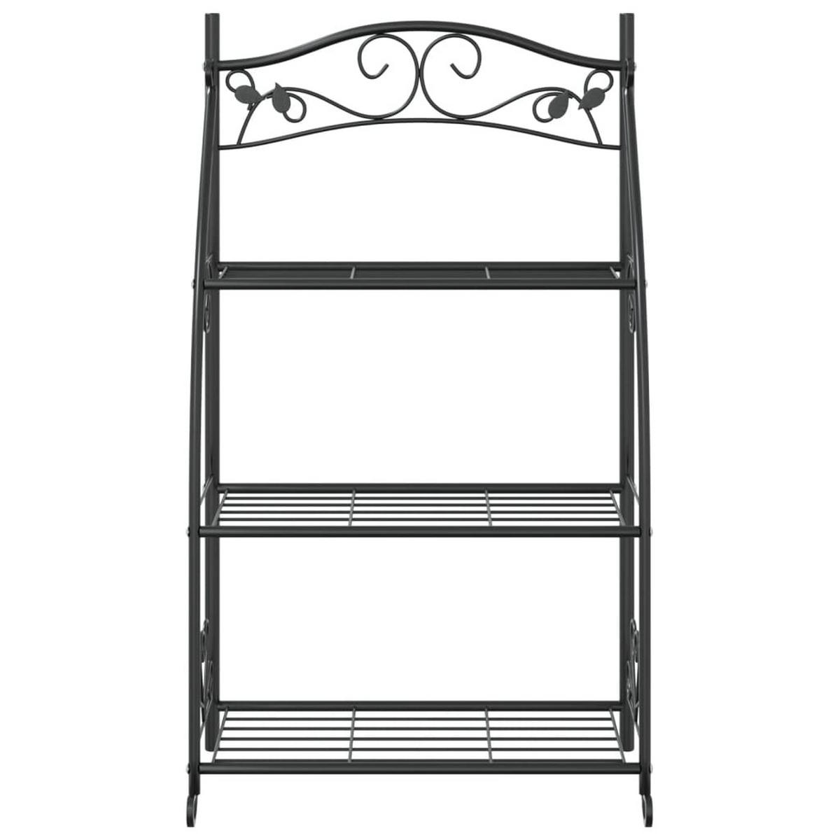 BLUMENREGAL Schwarz 56/30/96 Cm Stahl - Schwarz, Metall (56/96/30cm) - vidaXL