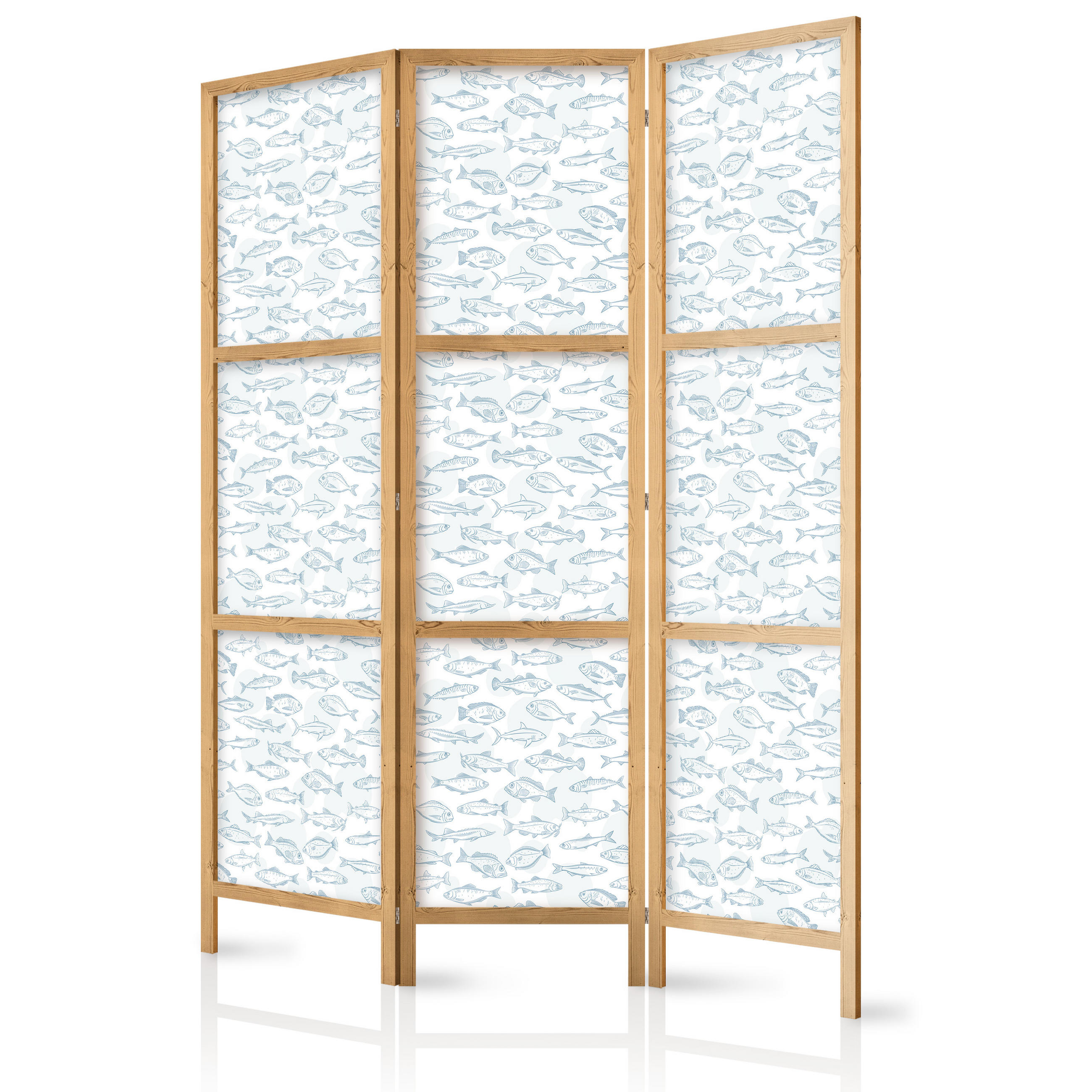 Muralo Paravent Blau 135x172x3 cm