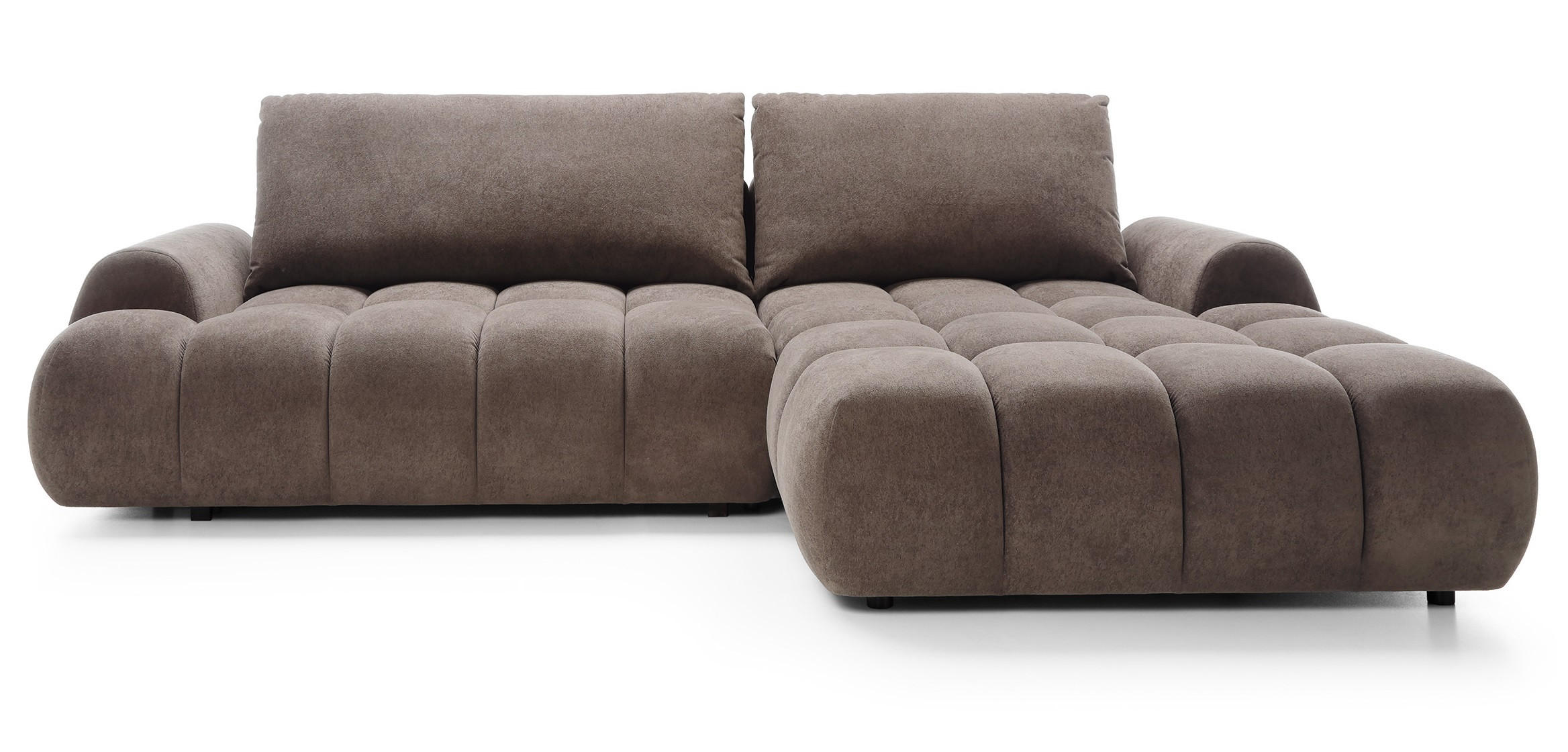 ECKSOFA 280 cm Valerio mit Bettkasten, 280 cm, Rechts, Schlaffunktion, Braun - Braun, Holz (177/280cm) - Emporius
