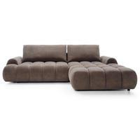 ECKSOFA 280 cm Valerio mit Bettkasten, 280 cm, Rechts, Schlaffunktion, Braun - Braun, Holz (177/280cm) - Emporius