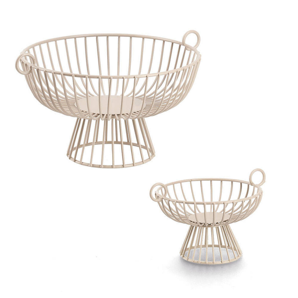 OBSTSCHALE Metall Ø 30,5 cm - Beige, Metall (35.5/20cm)