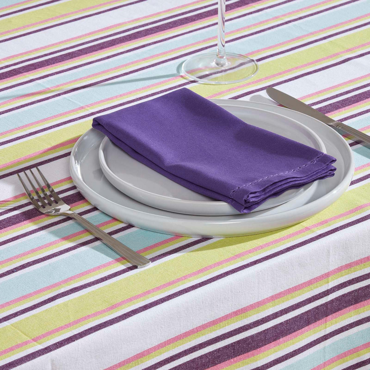 STOFFSERVIETTEN 4er-Set lila 45/45 cm, 100% Baumwolle - Lila, Textil (45/45cm) - Homescapes