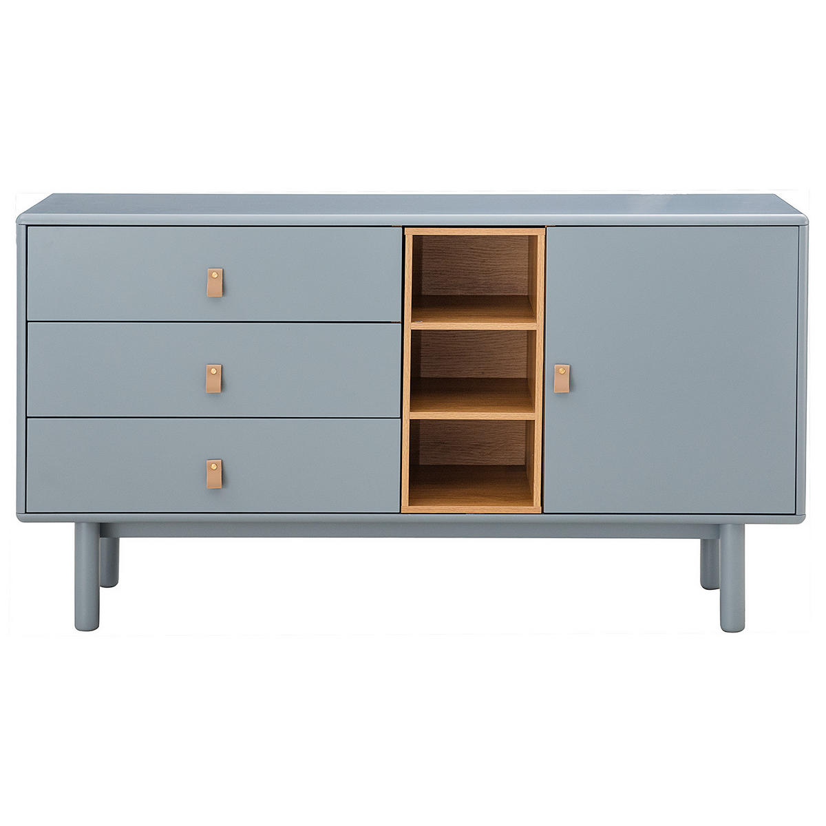 SIDEBOARD - 140 cm - Blaugrau/Braun, Holz/Holzwerkstoff (140/75/40cm) - home24