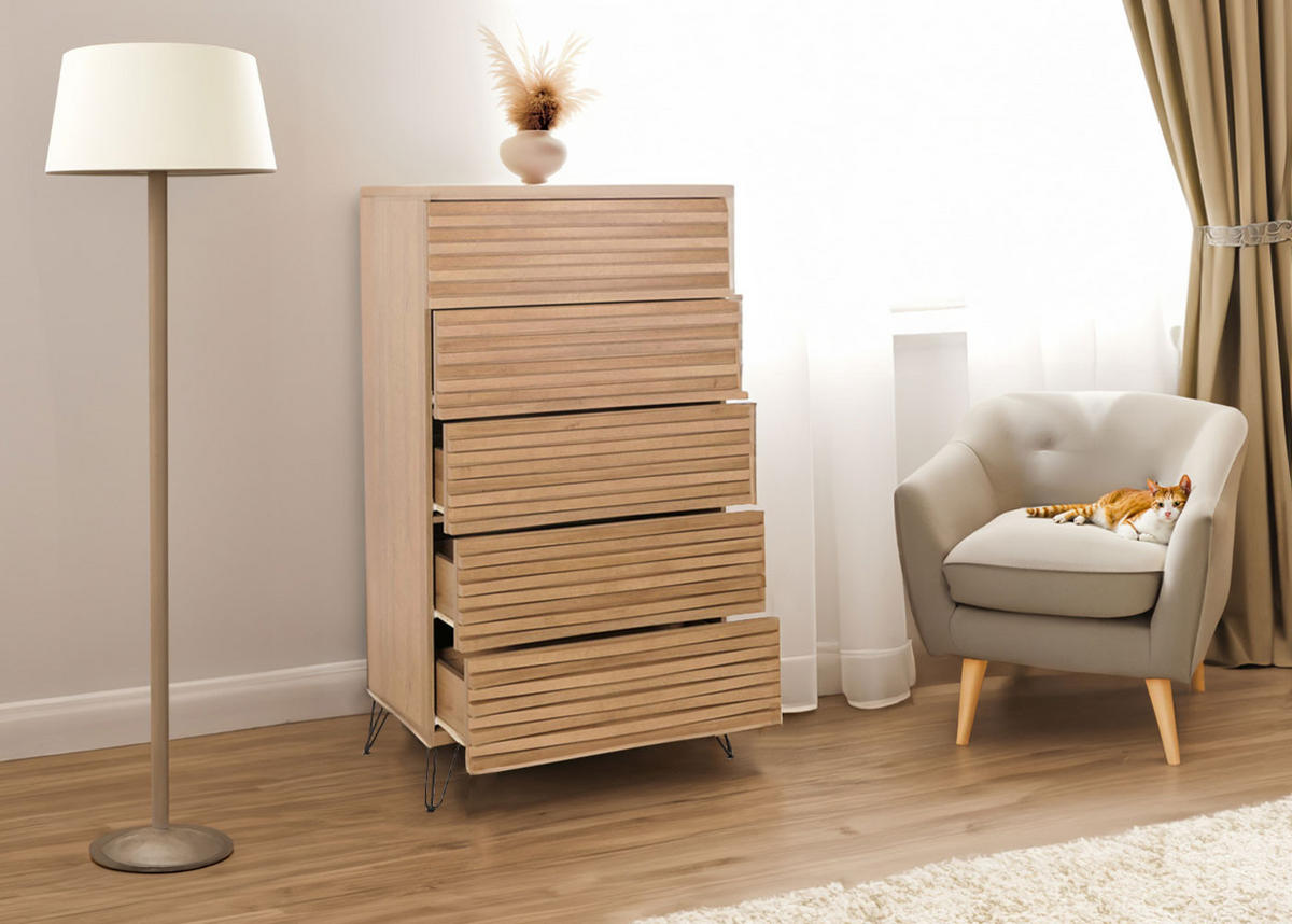 KOMMODE Braun - Braun, Holzwerkstoff (80/145/44cm) - MCW