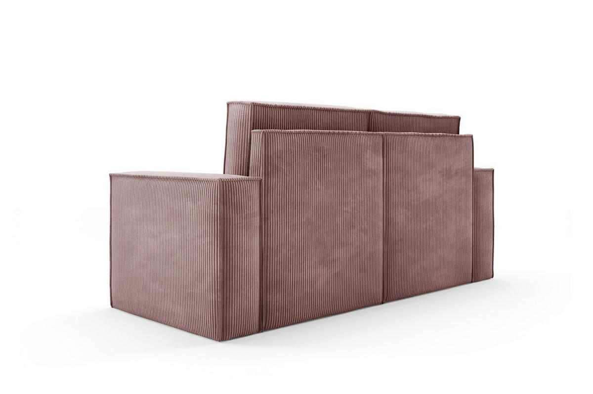 SOFA Orto Rosa, Zweisitzer Polstersofa - Rosa, Holzwerkstoff/Textil (178/93/82cm) - Bettso
