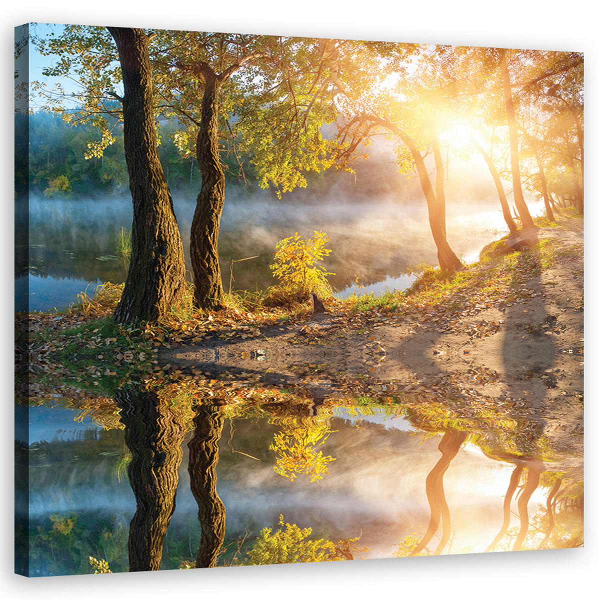 WANDBILD landschaften gelb - Gelb, Textil (50/50cm) - Feeby