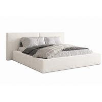 POLSTERBETT 06 Bouclé 180 x 200 cm – Arena - mit Bettkasten und Metall-Lattenrost - Weiß, Metall (180/200cm) - ROYAL24_MARKT
