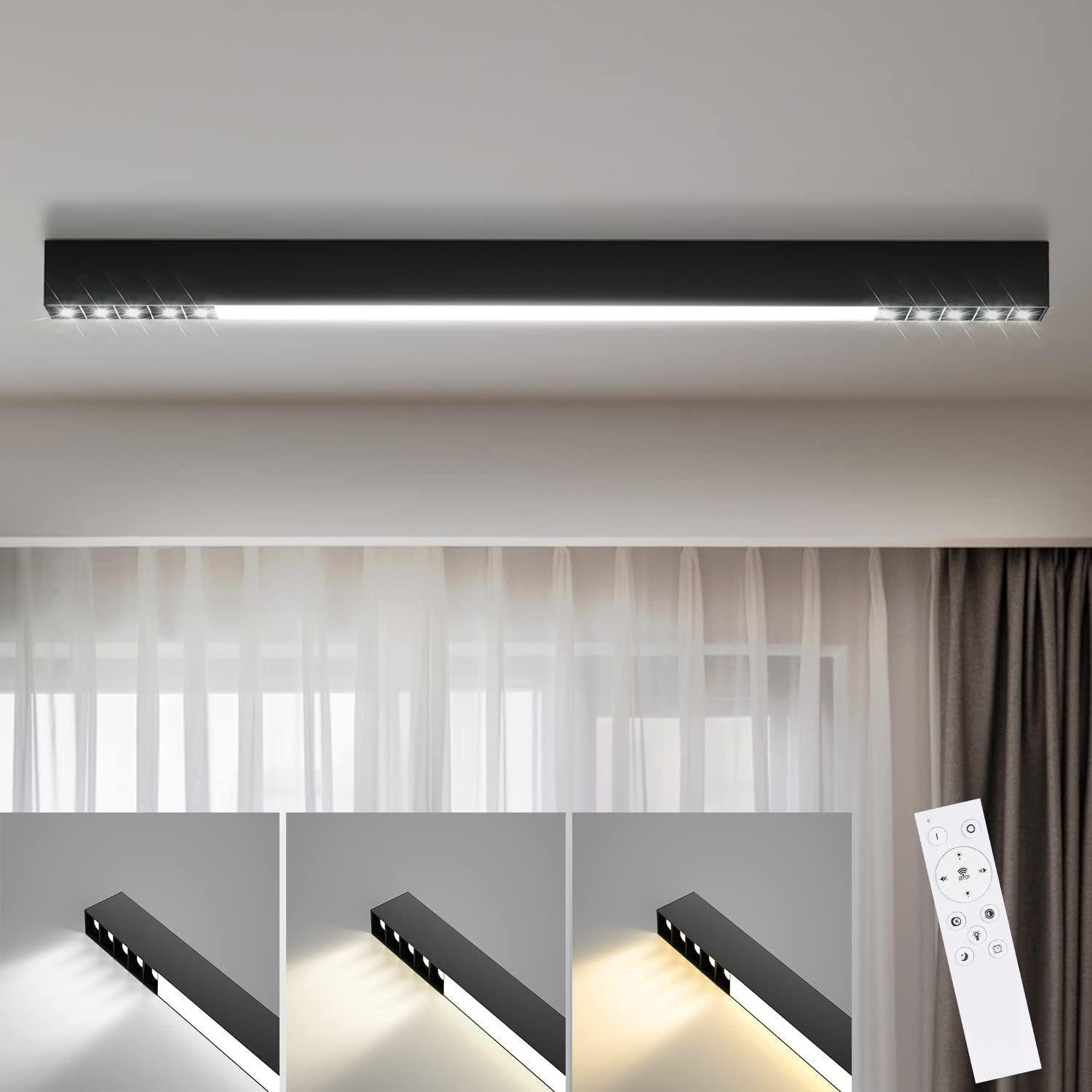 LED-DECKENLEUCHTE Ritter 107/4/6 cm - Schwarz, Metall (107/4/6cm) - Nettlife