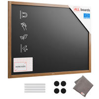 KREIDETAFEL Schwarze magnetische mit Holzrahmen 120x90cm - Braun, Holz (120/90/2cm) - ALLboards