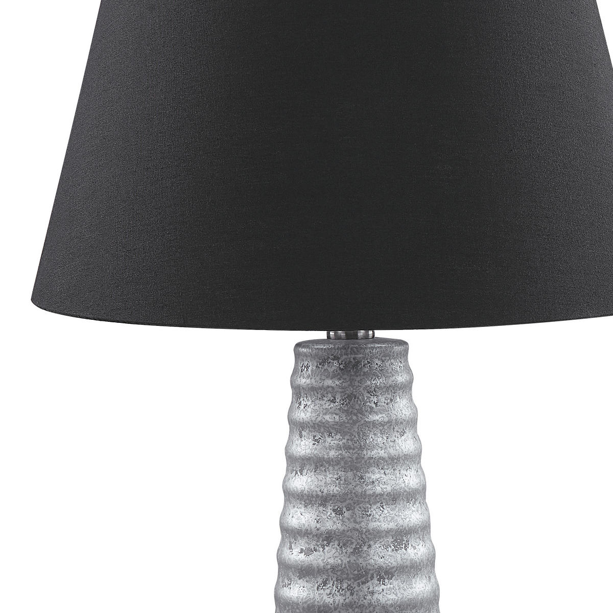 TISCHLAMPE Vilnia 33/33/58 cm - Silberfarben, Keramik (33/33/58cm) - Beliani
