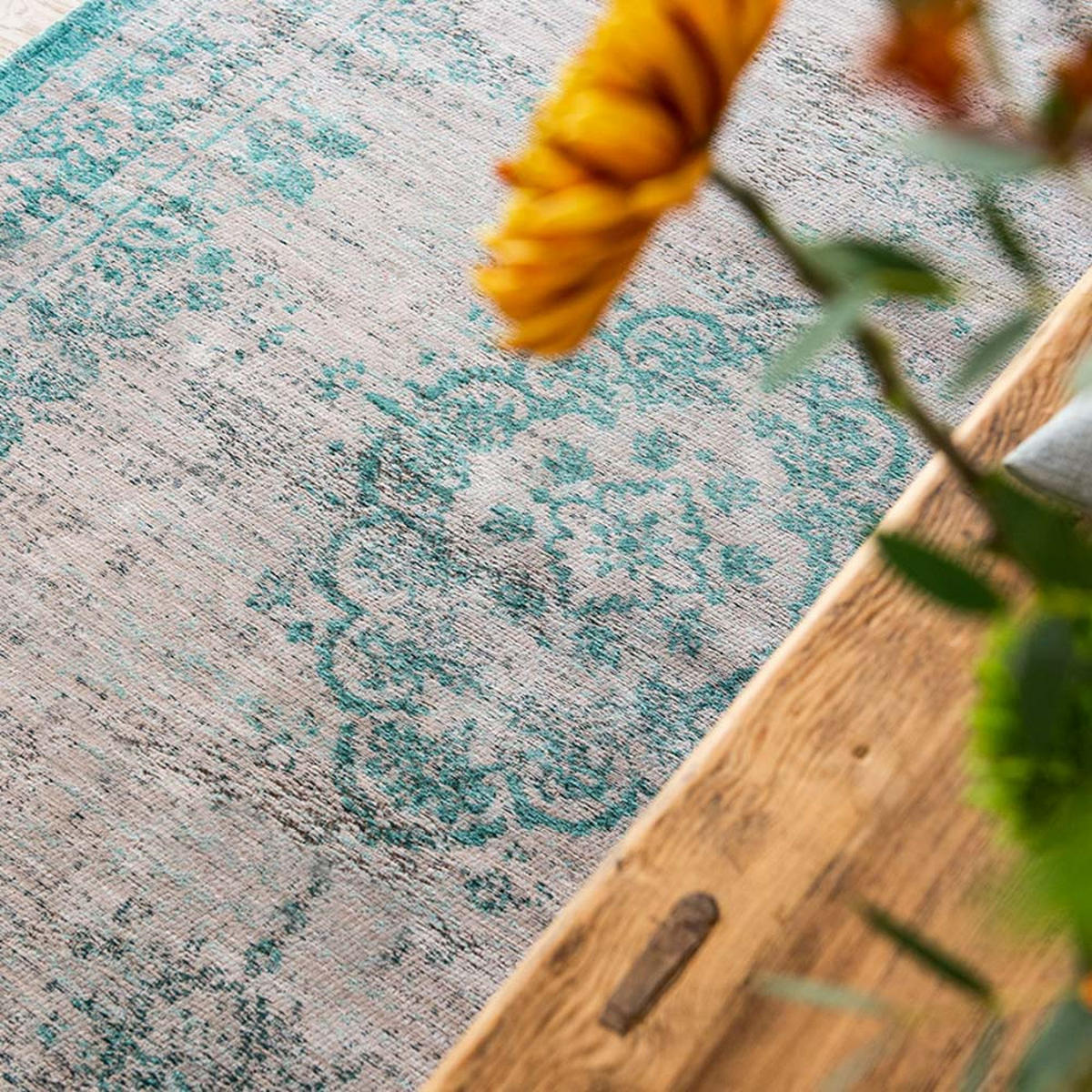 TEPPICH Jade Oyster Fading World Medallion 240/340 cm - Grau, Textil (240/340cm) - Louis De Poortere