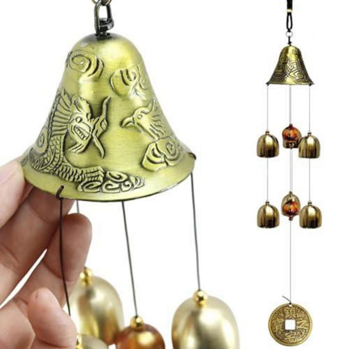 WINDSPIEL Metall 46 cm - Bronzefarben, Metall (50/10/10cm)