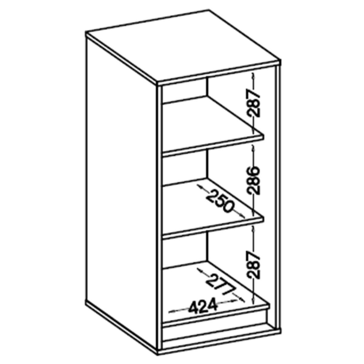 HÄNGESCHRANK Osaka Eichenholzoptik Evoke 46 cm - Eichefarben/Schwarz, Holzwerkstoff (45.8/100/32cm) - Selsey