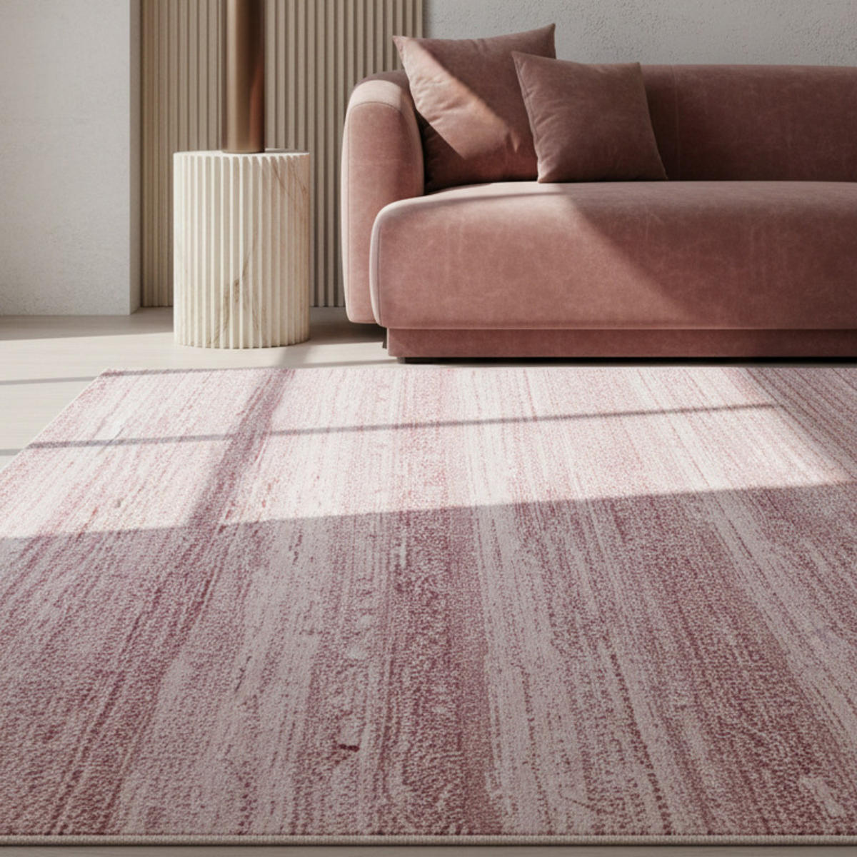 KURZFLORTEPPICH INN, einfarbig, Rosa, 240 x 340 cm - Rosa, Textil (240/340cm) - KADIMA DESIGN