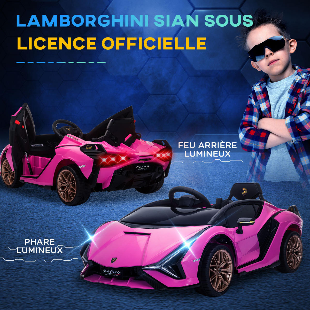 ELEKTRO-KINDERAUTO DE-13024 2,4G Fernbedienung Rosa - Pink, Kunststoff (108/62/40cm) - ComfortXL