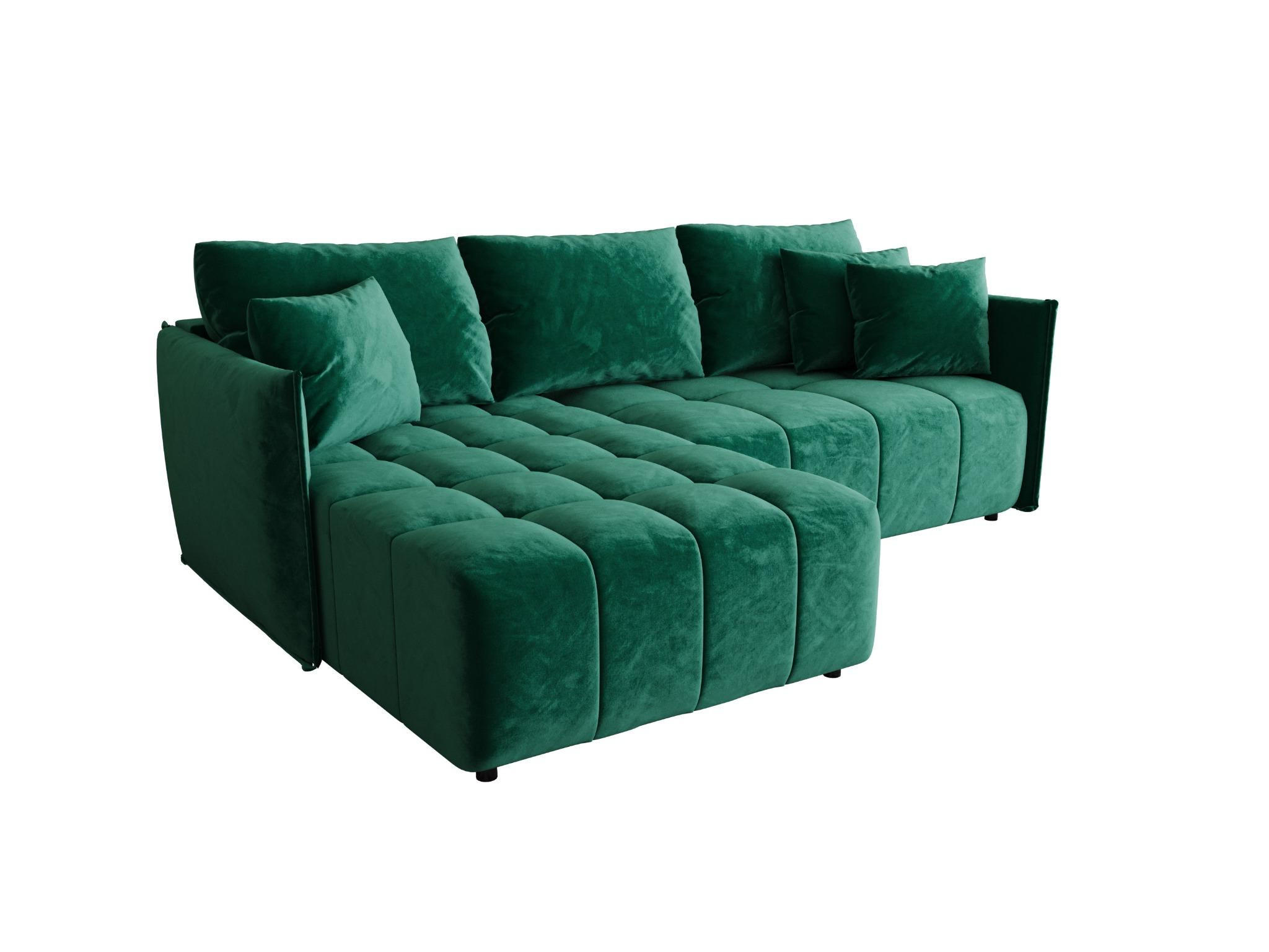 ECKSOFA mit Schlaffunktion ONIL L Monolith 37 Links - Grün, Textil (245/175cm) - Bedante