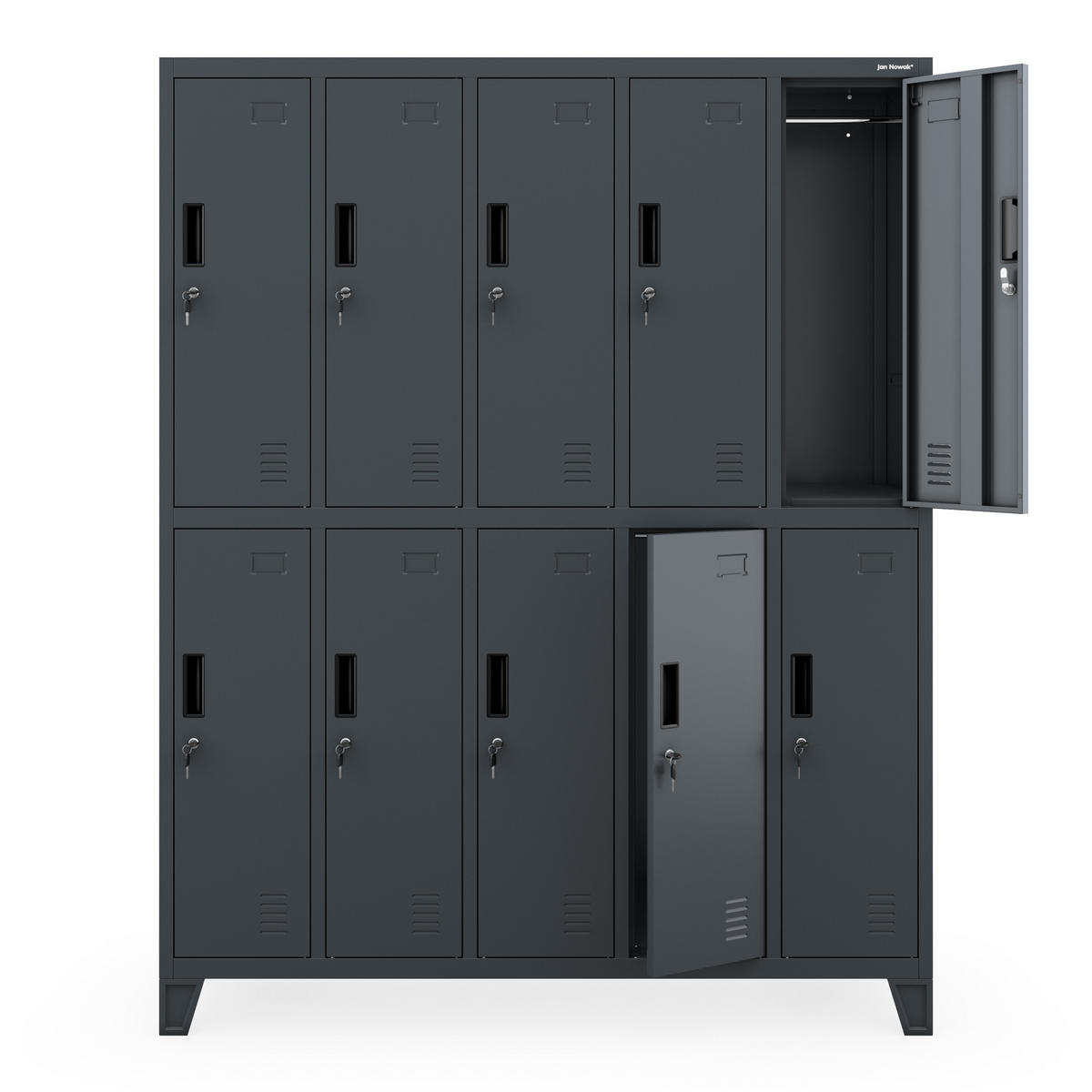 SCHLIESSFACHSCHRANK Bartek - Anthrazit, Metall (136/172/45cm) - Jan Nowak